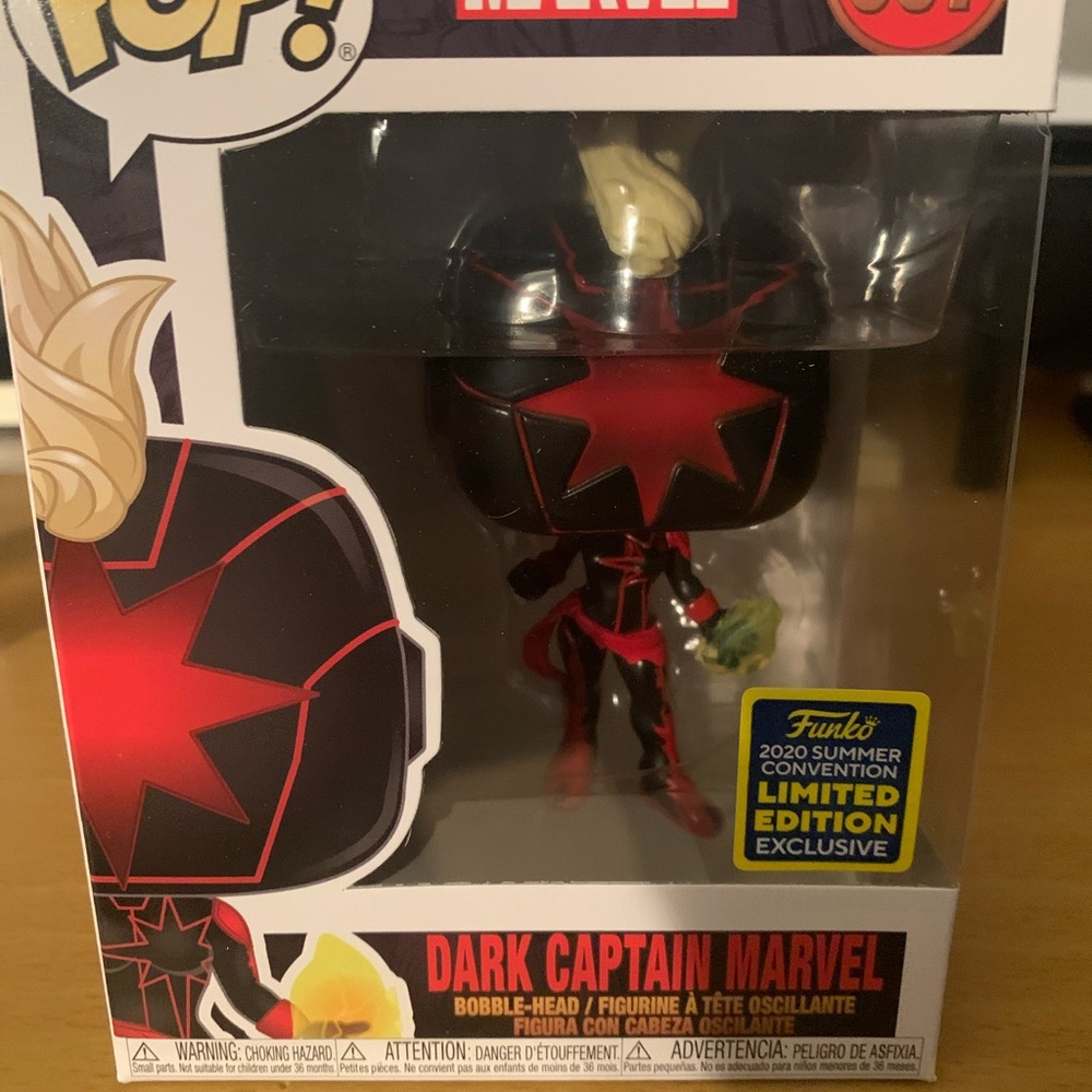 Funko Marvel Dark Captian Marvel Pop For SDCC